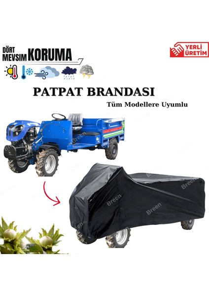 Patpat Brandası Siyah– 2,50 Metreye Kadar Uyumlu, Su Geçirmez, Güneşten Korur