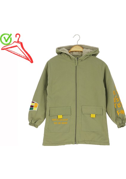 Erkek Çocuk Mont Kapüşonlu Kürklü