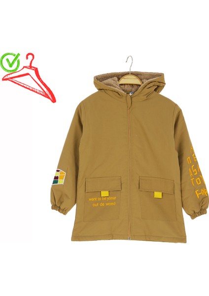 Erkek Çocuk Mont Kapüşonlu Kürklü