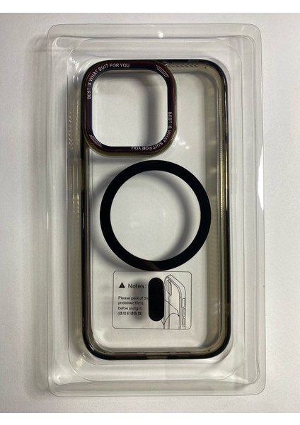 iPhone 15 Pro Uyumlu Kamera Lens Hoparlör Korumalı Magsafe Transparan Rex Cover Silikon Kılıf