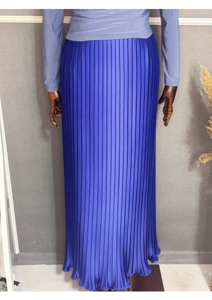 Eteği Volanlı Pileli Uzun Saten Etek fiyatları