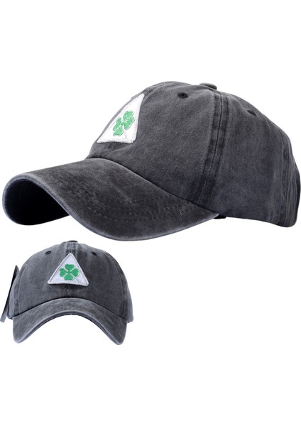 Dört Yapraklı Yonca Nakışlı Pamuklu Erkek Kadın Şapka