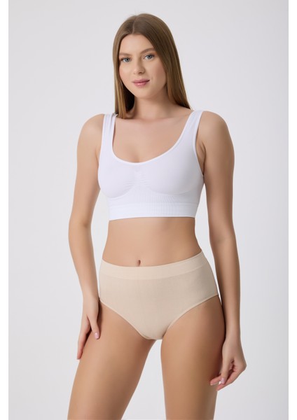 COSMİC ALIŞVERİŞ Organik Bambu Slip Külot - Antibakteriyel ve Yumuşak Kadın İç Çamaşırı Ten