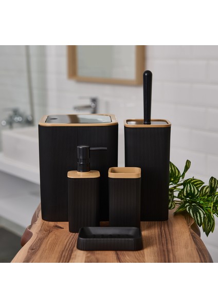 Bath Mina Due 5'li Banyo Seti - Siyah