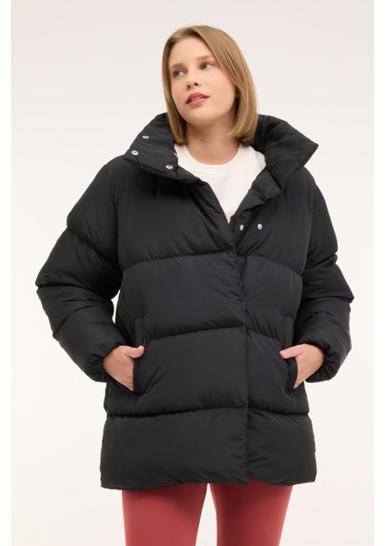 Wl Threadbone 3 4pr Siyah Kadın Uzun Kaban