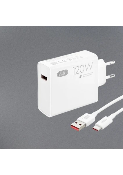 Casper Via E4 Uyumlu 120W Gan Type-C Kablolu Turbo Ev Tipi Şarj Aleti Salise Gösterir (Orginal Subzero)