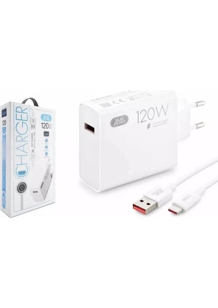 Vivo Y58 Uyumlu 120W Gan Type-C Kablolu Turbo Ev Tipi Şarj Aleti Salise Gösterir (Orginal Subzero)