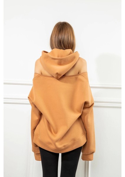 Casual 3 Iplik Örme Kumaş Basen Altı Boy Fermuar Detaylı Kadın Sweatshirt fiyatları