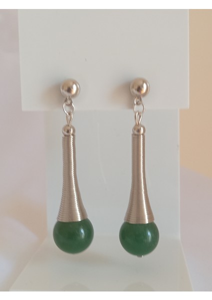Jade (Ceyt)Taşı Sallantı Küpe