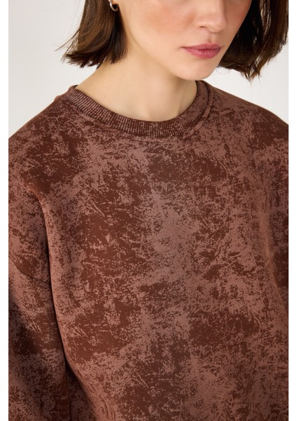 Yıkamalı Basic Sweatshirt