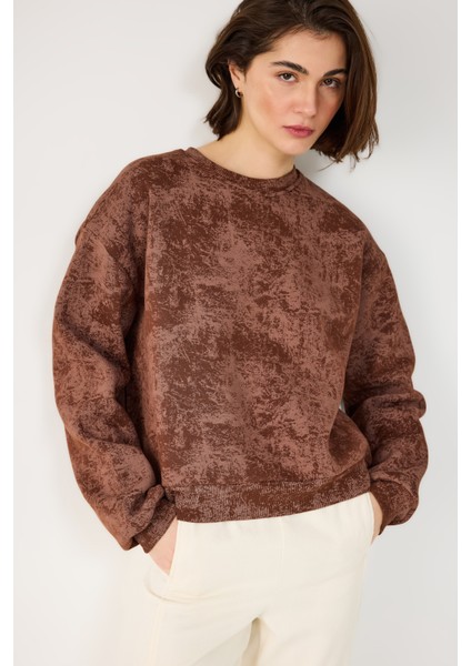 Yıkamalı Basic Sweatshirt