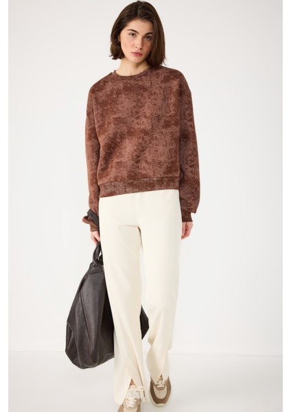 Yıkamalı Basic Sweatshirt