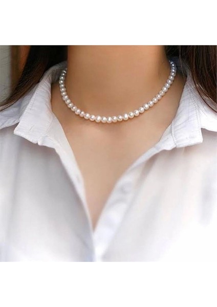 Fashion Bijuteri Inci Kolye 10MM 41 cm Yeni Sezon Kadın Kolye fiyatları