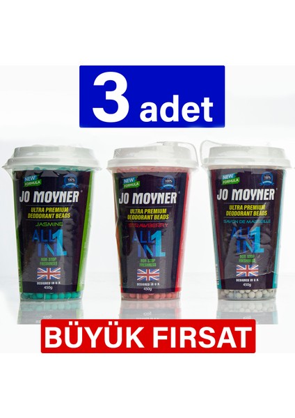 Premium Kedi Kumu Koku Giderici Kedi Tuvaleti Koku Önleyici Doğal Bentonit 3'lü Deneme Paketi Yasemin-Çilek-Marsilya Sabunu