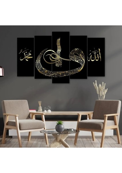5 Parçalı Mdf Tablo - Salon Oturma Yatak Odası Ofis Antre Mutfak Için Tablo Seti