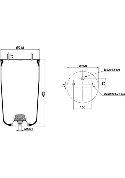 St 940.S - Ağır Vasıta Servis (Pistonsuz) Körük fiyatları