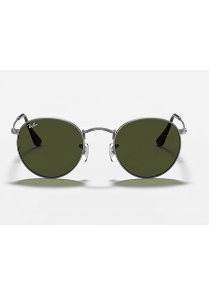 RB3447 Round Unisex Güneş Gözlüğü Yuvarlak Çerçeve Gun Metal Yeşil Cam fiyatları