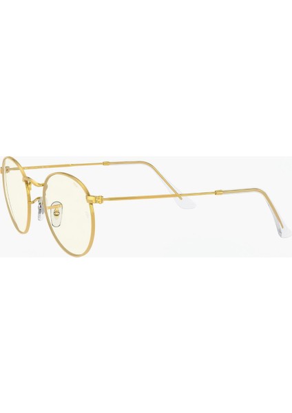 RB3447 Round Unisex Güneş Gözlüğü Gold Metal Çerçeve Şeffaf Cam Mavi Filtre Fotogrey modelleri