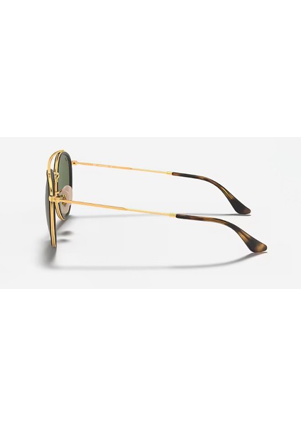 Rb3647N Unisex Güneş Gözlüğü Yeşil Cam Metal Köprülü Gold Sarı Çerçeve modelleri