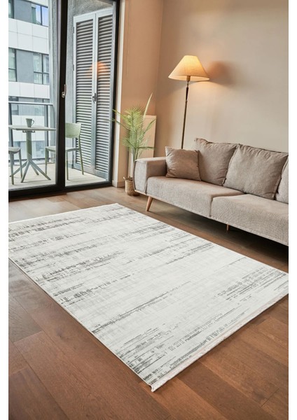 Cunda CN018 Gri Uzun Ömürlü Yumuşak Dokulu Salon Mutfak Koridor Oturma Odası Yolluk Halı