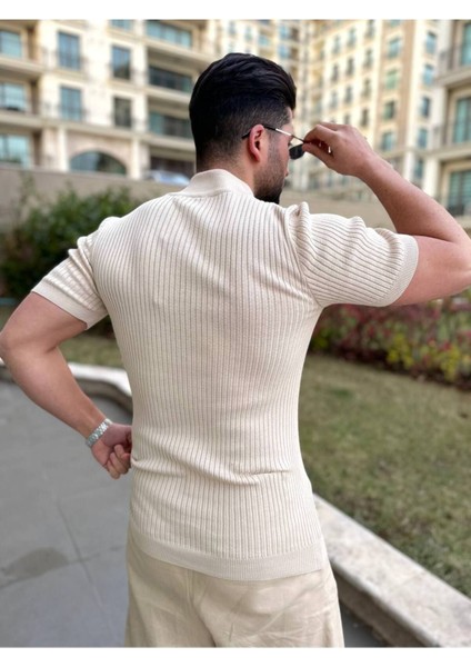 Tişört Nefes Alabilen Fitilli Yarım Yaka Terletmez Slim Fit Dar Kesim T-Shirt fiyatları