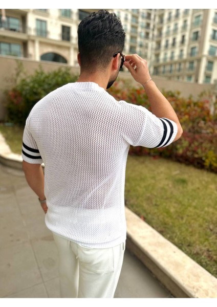 T-Shirt Nefes Alabilen Terletmez Salaş Pamuklu Fileli Tişört Oversize Tshirt Sıfır Kol Tişört