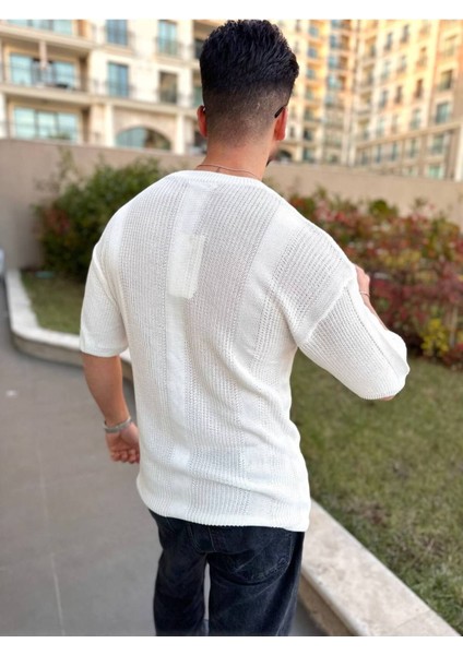 Tişört Örme Triko Tişört Nefes Alabilen Bisikletyaka Terletmez Oversize Bol Kesim Salaş T-Shirt modelleri