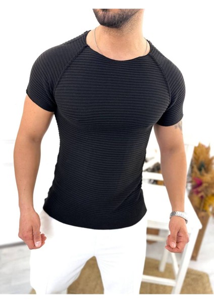 Slim Fit Örme Triko Tişört Nefes Alabilen Terletmez T-Shirt Dar Kesim modelleri