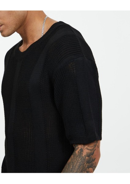 Nefes Alabilen Oversize Triko Tişört Bisiklet Yaka Terletmeyen Salaş ve Rahat Kesim Yarım Oversize fiyatları