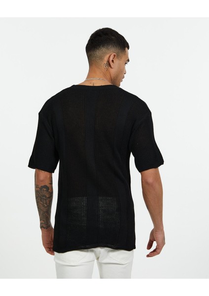 Nefes Alabilen Oversize Triko Tişört Bisiklet Yaka Terletmeyen Salaş ve Rahat Kesim Yarım Oversize modelleri