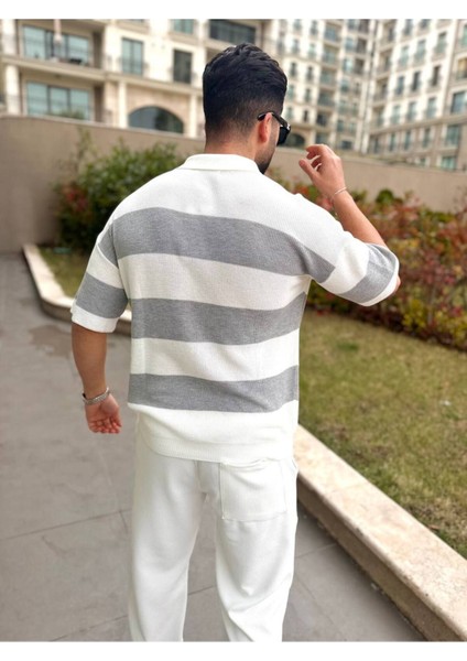 Tişört Örme Triko Tişört Nefes Alabilen Terletmez Oversize Tshirt Polo Yaka Salaş Tshirt Rahat Kesim fiyatları