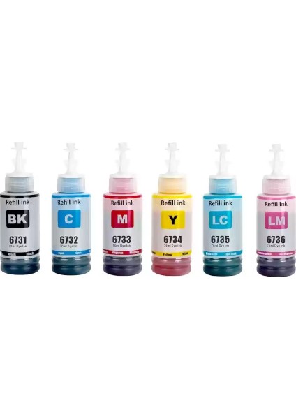 Epson L800/ L805/ L850/ L1800 Muadil Mürekkep Seti 6 lı paket