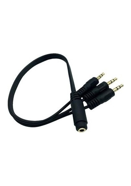 Ses Sistemi Kablosu 3 Erkek Aux 1 Dişi Aux 1 Dişi Stereo 3 Erkek Stereo Kablo