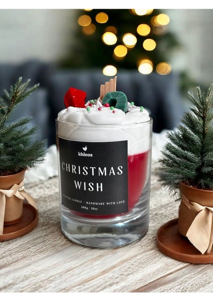 Christmas Wish Yılbaşı Süslemeli Fresh Kokulu Vegan Içerikli Soya Wax Mum 300GR fiyatları