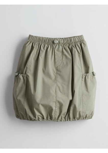 Beli Lastikli Kız Çocuk Kargo Etek