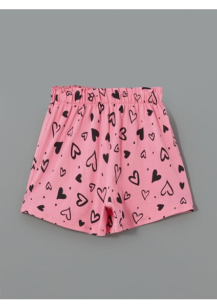 Lcw Kids Bisiklet Yaka Kız Çocuk Şortlu Pijama Takımı