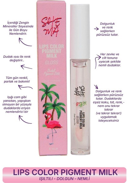 Lip Gloss Dudak Pigment Sütü , Dudak Kremi