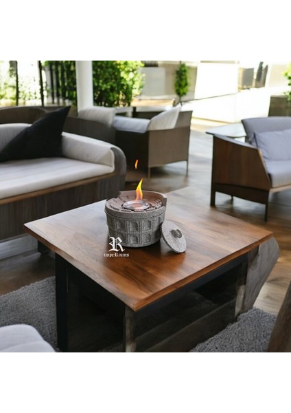 Imperıums Kolezyum Tasarımlı Terrazzo Masaüstü Bioethanol Şömine indirimleri