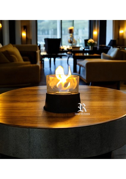 Imperıums Black Bacasız Metal Tasarım Masaüstü Bioethanol Şömine fiyatları