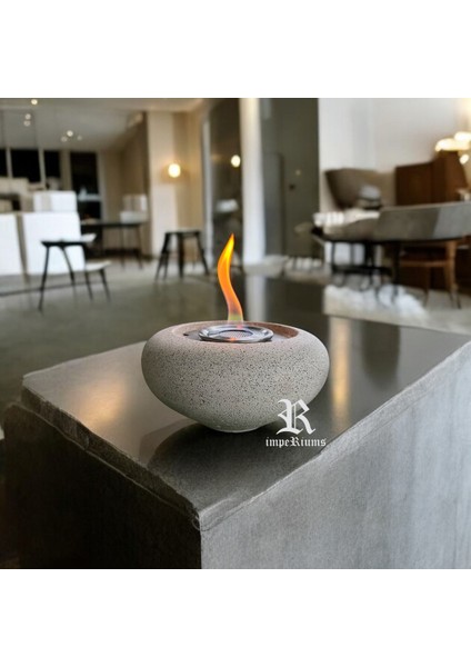 Imperıums Perla Bacasız Terrazzo Masaüstü Bioethanol Şömine fiyatları