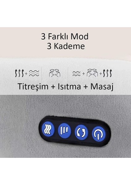 Şarjlı Masajlı Isıtmalı Titreşimli Boyun Masaj Yastığı Yakı Kompleksi
