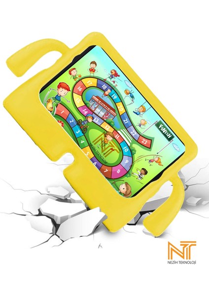 Galaxy Tab A T507 Uyumlu Çocuklar Için Maskotlu Standlı Tam Koruma Nezih Case Silikon Kılıf fırsatları