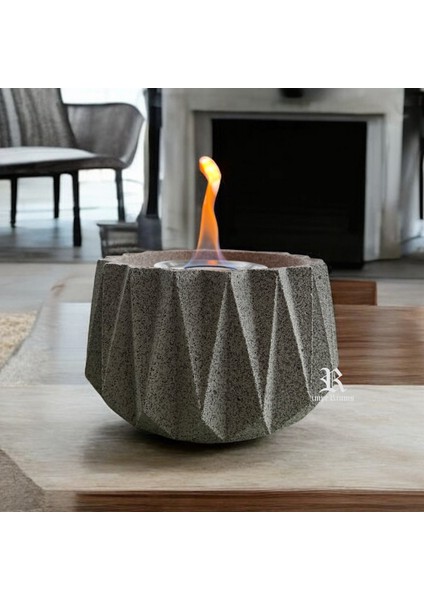 Imperıums Verta Terrazzo Masaüstü Bioethanol Şömine