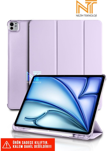 Apple iPad Pro 11 2024 Uyumlu Katlanabilir Kalem Bölmeli Smart Cover Standlı Akıllı Kılıf