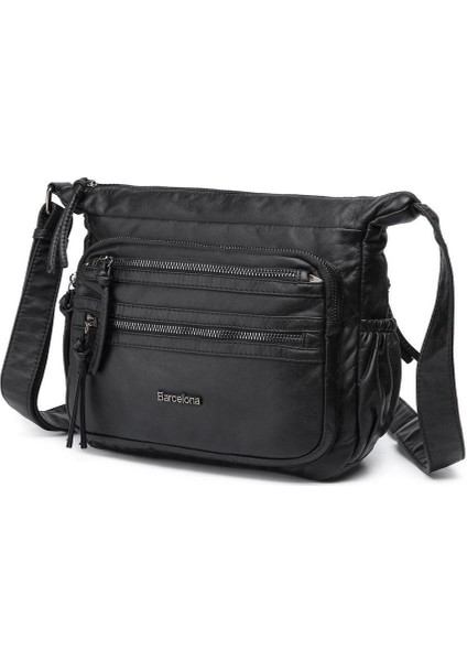 Yıkama Deri Askılı Kadın Postacı Çantası 21K Barcelona 1918 fırsatları