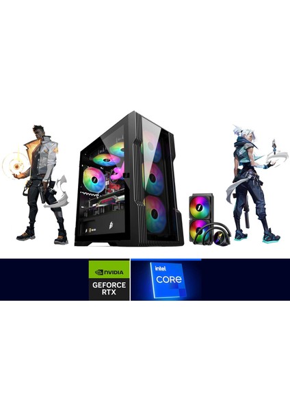 Intel Core I5 14400F 32 GB Ddr4 Ram 1 Tb SSD Sıvı Soğutma Rtx 4060 8 GB Gaming Masaüstü Bilgisayar