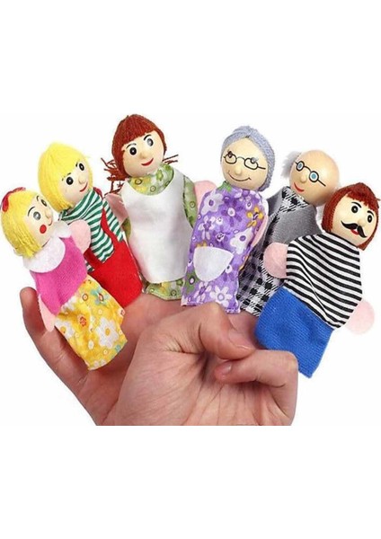 Ahşap Parmak Kukla Aile Seti