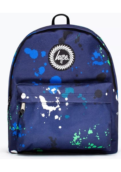 Blue Green White Large Splat Backpack (TWLG-721_1SZ)