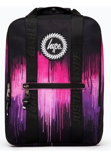 Purple & Pink Drıp Boxy Backpack (TWLG-825_1SZ)