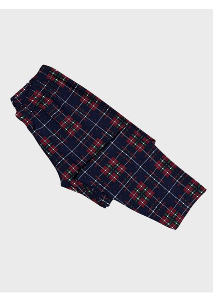 Erkek Çocuk Pamuklu Bordo Ekose Kumaş Gömlek Yaka Boydan Düğmeli Mevsimlik Pijama Takımı indirimleri